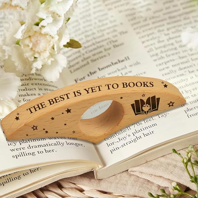 Quimoy Book Page Holder for Reading,Thumb Books Page Holder, Books Reading Accessories Gifts for Book Lovers Teachers Students Friends