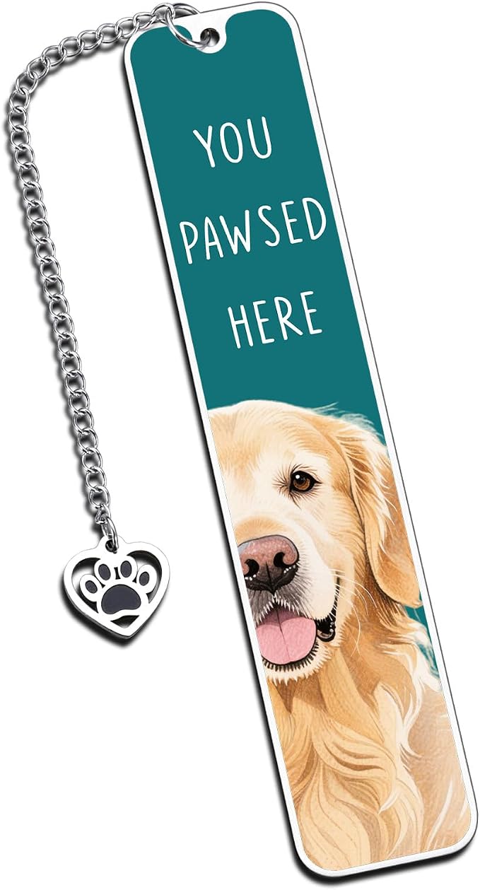Golden Retriever Gifts for Women Men, Gift for Golden Retriever Lovers Owners, Fathers Day Dog Dag Gifts for Men, Book Club Gifts for Dog Lovers Kids, Reading Accessories for Book Lover Bookish Nerd