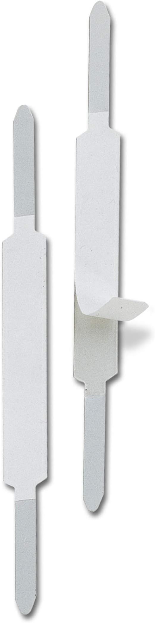 Officemate Self Adhesive Prong Paper Fasteners, Matte Steel Finish, 1 inch Capacity, 2.75 inch Base, Box of 100 (99857)