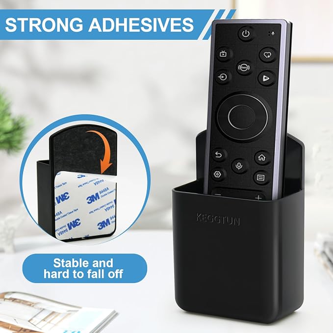 Remote Control Holder Wall Mount, TV Remote Holder Wall Mount, Marker Holder, Tool Organizer for Whiteboard Refrigerators Carport (3M Self-adhesive, 2PCS)