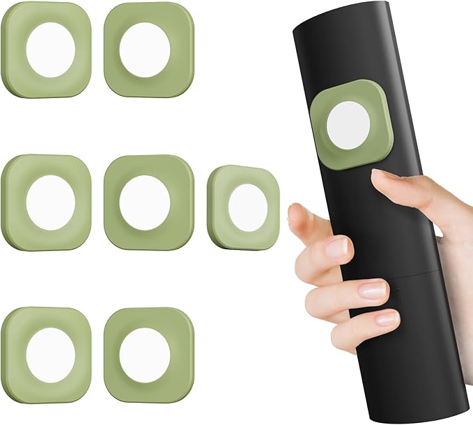 Magnetic Remote Control Holder Wall Mount Self-Adhesive, 6 Pack Upgraded Silicone Remote Organizer Storage Wall Holder for Home Office TV, Fan and Air Conditioner Remote Control 6 Green