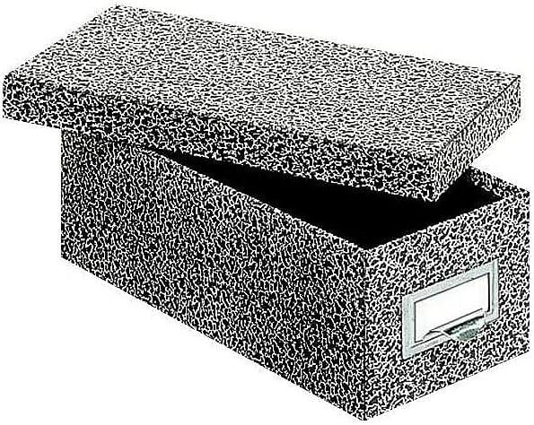 Globe-Weis/Pendaflex Fiberboard Index Card Storage Box, 3 x 5 Inches Card Size, Black Agate (93 BLA)