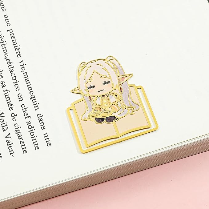 Anime Frieren: Beyond Journey's End Bookmark Stainless Steel Manga Fans Cartoon Fashion Student Scholar Learning Gift (Frieren-3PCS)