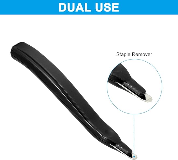 PATIKIL Staple Remover, 3 Pack Magnetic Staple Puller Desktop Removal Tool Cutting Tool for Office Home, Black