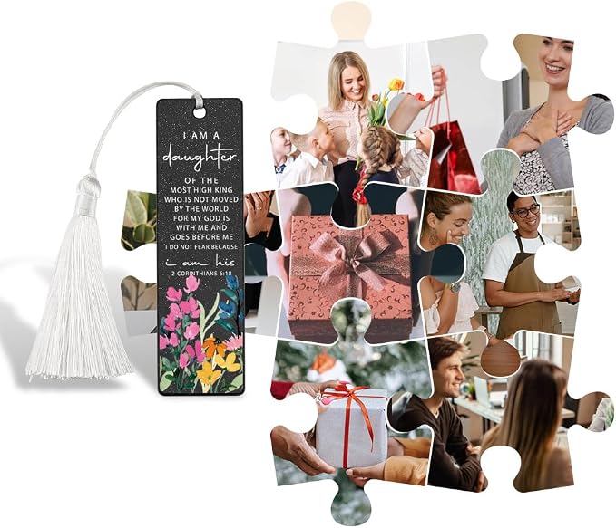 Christian Affirmation Bookmark, Inspirational Gift for Believers, Uplifting Gift for Spiritual Readers, Spiritual Bookish Present, Unique Floral & Scripture Design Bookmark, WCB55