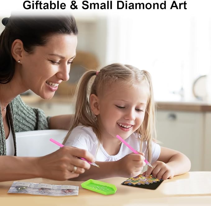 4 Pieces Diamond Art Painting Bookmarks 5D Diamond Art Bookmarks for Book Lovers DIY Mandala Triangle Making Corner Bookmark for Home Office School Class Project
