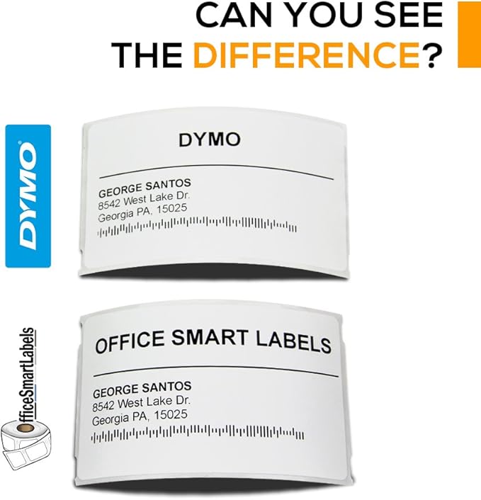 OfficeSmartLabels 2-5/16 x 4 inch Shipping Labels, Compatible with 30256 Labels (6 Rolls / 300 per Roll)
