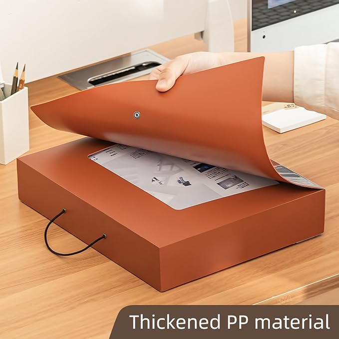 A4 Storage File Boxes Plastic Archives Cases with Lid, File Folder Organizer Document Filing Box for office,home,school (1, 58mm width)