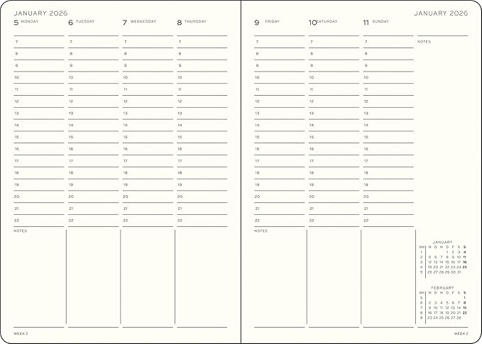 LEUCHTTURM1917 - Week Planner 2026, Hardcover, Composition (B5), Rising Sun (Jan 1 - Dec 31, 2026)
