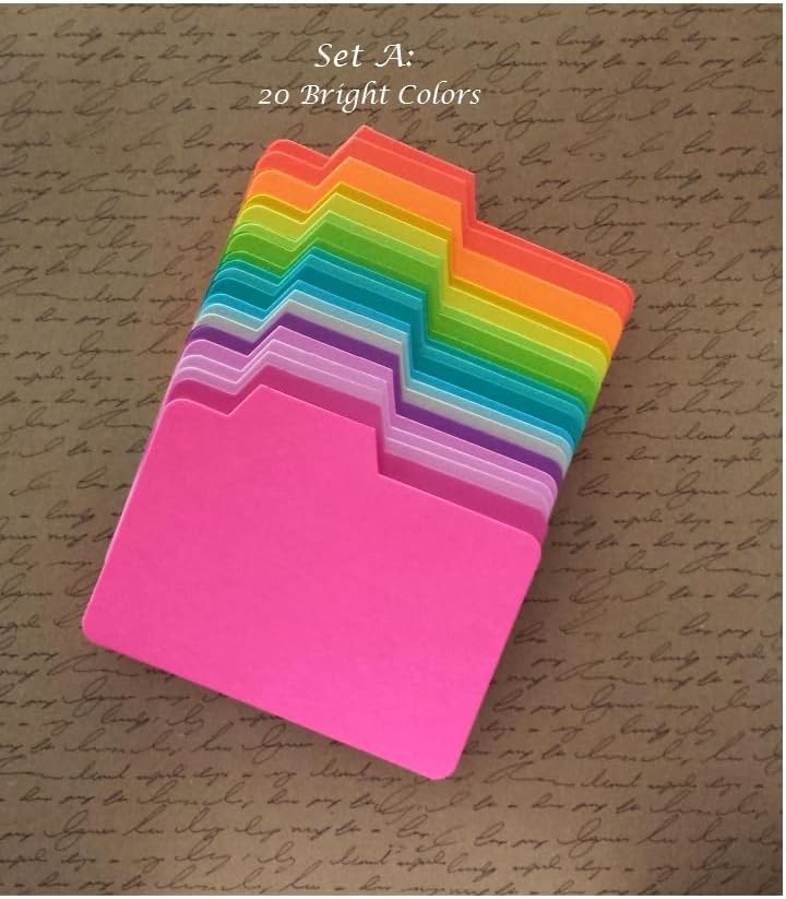 20 Mini File Folders: 5 inches x 3.75 inches - Made from Cardstock in Matte Finish (White)