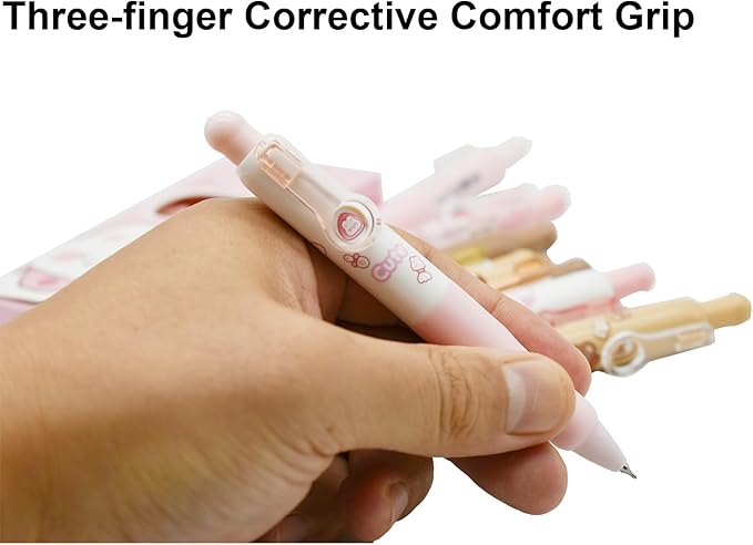 Maydahui 8 Pcs Cute Mini Bunny and Bear Pens Kawaii Rabbit Pen Retractable Short Small Pocket Size Changeable Images Black Ink for Purse Notebook Shcool Office