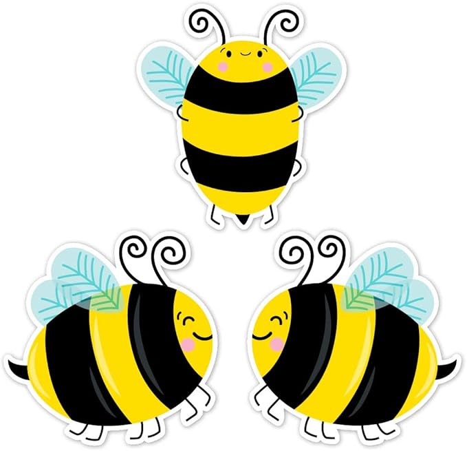 CTP Bees 6" Cut-Outs Learning Décor Accents for Classroom (Creative Teaching Press 10625)