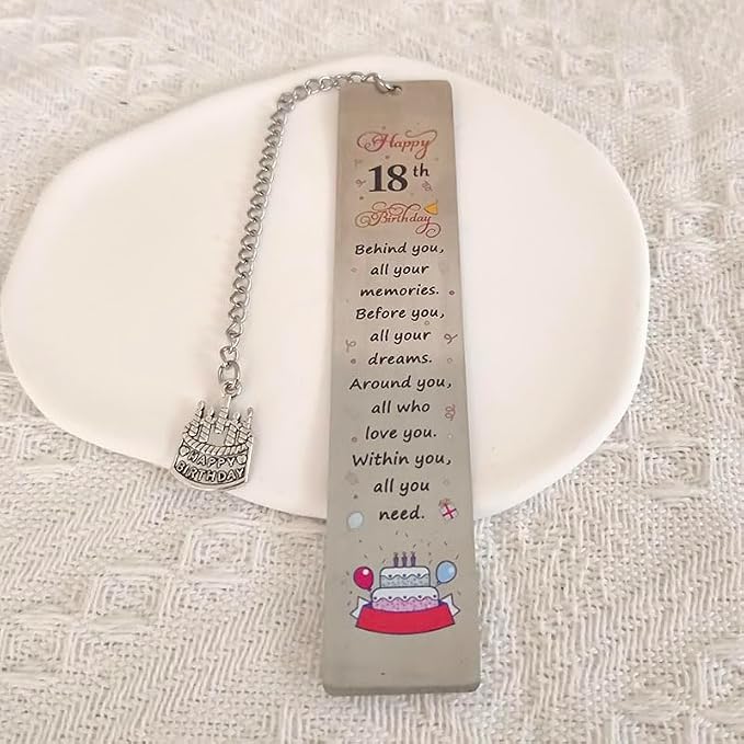 Happy 18th Birthday Gift Bookmark 18 Birthday Gifts for Women Men | Behind You All Your Memories Book Marks for BFF Sister Readers Bookworm 18 Year Old Birthday Gift Bookmarks