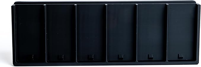 Remote Holder Organizer Pedestal Caddy compatible with Lutron Pico Remotes, Anti-Slip Feet, Holds 6 Remotes, Black, Indoor Use Only