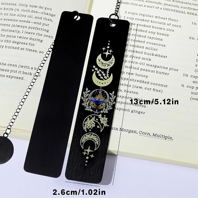 Acotar FAE Romance Metal Bookmark,The Night Court Feysand Fantasy Bookmarks,Reading Gift for Women Book Lovers and Fans of The Court of Thorns and Roses (Black)