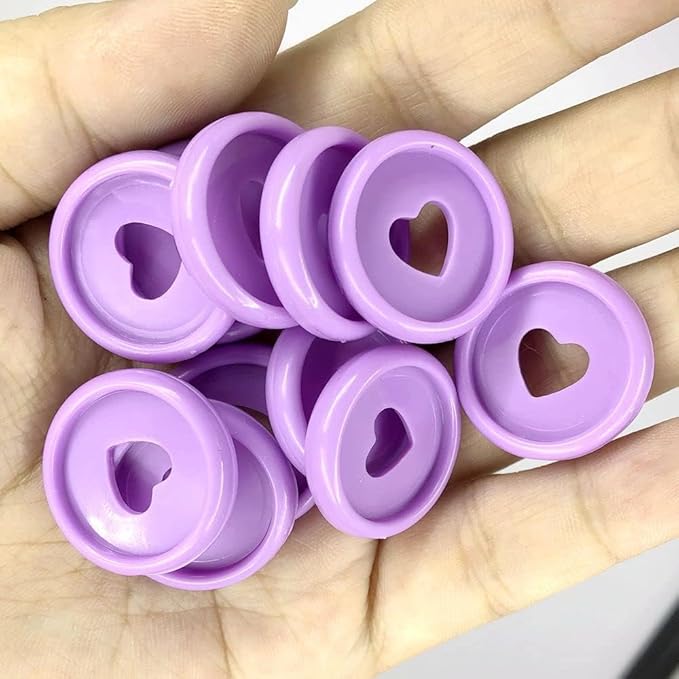 100pcs Planner Expander Discs 0.94Inch Book Binding Disc for Discbound Notebook Accessories Heart Binder Rings(Purple,0.94inch/24 mm)