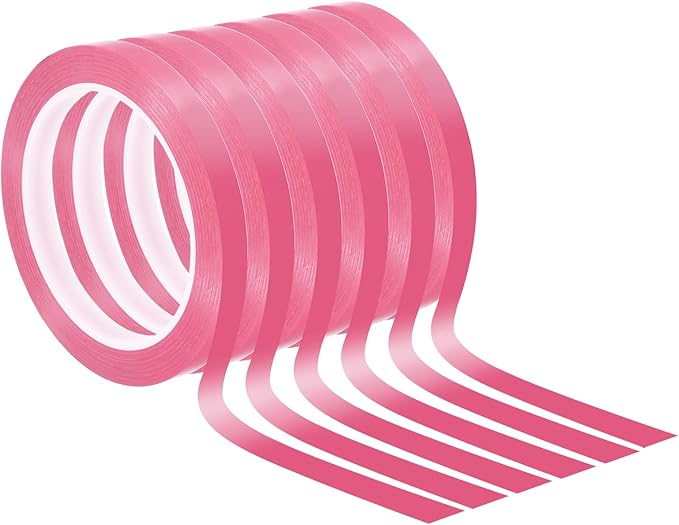 PATIKIL 3/8" Whiteboard Tape, 6 Pack Thin Dry Erase Tape for Graphic Chart Marking DIY Art, Pink