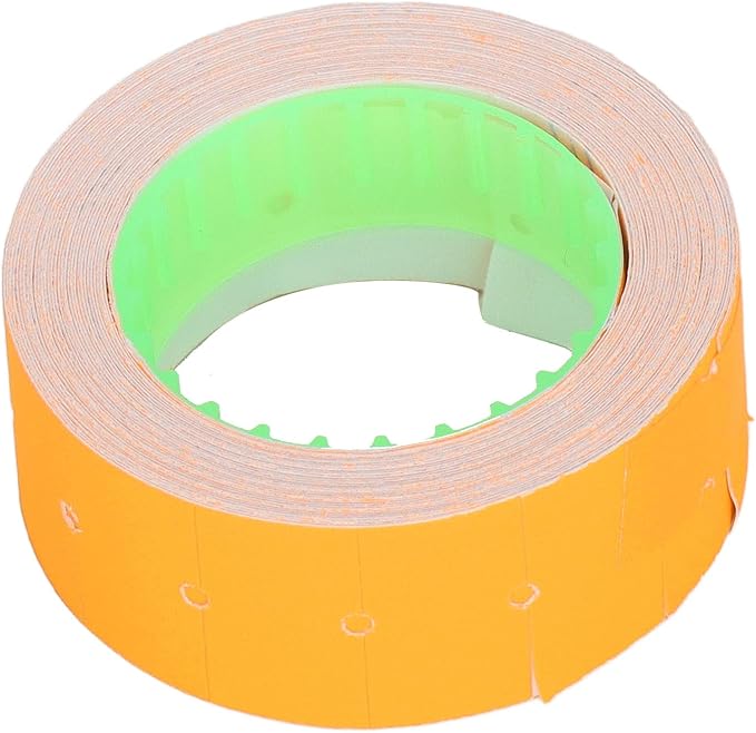 Pricing Labels Roll, 15000pcs 21x12mm Adhesive Price Tags with Red Line for Price Gun Labelers Compatible with MX5500 M5500 AK813 HG979 (Fluorescent Green) (Fluorescent Yellow) (Orange)