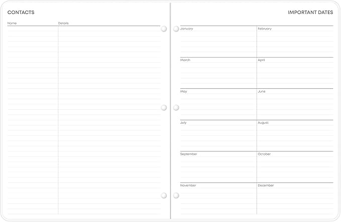 Blue Sky 2027 Monthly Planner Calendar, January 2027 - December 2027, 8.5" x 11", Monthly Layout, Clear Flexible Cover, Stapled Binding, 3 Hole Punched Pages, Solid Black