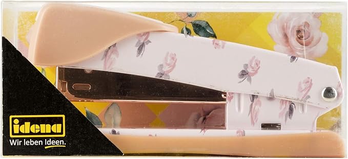 Idena 10421 - Stapler Rose Gold for Standard Staple Size 24/6, Holes up to 20 Sheets, Pack of 1