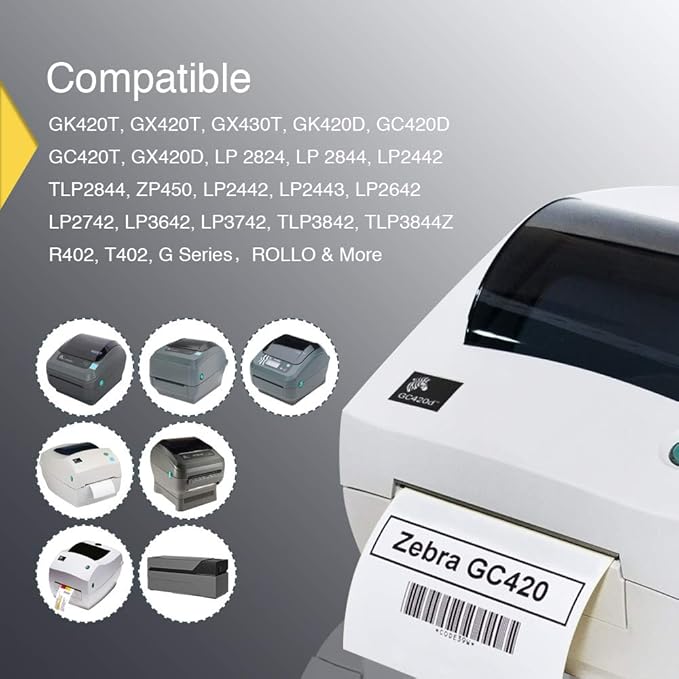 BETCKEY - 3" x 2" (76 mm x 51 mm) Multipurpose & Shipping Labels Compatible with Zebra & Rollo Label Printer,Premium Adhesive & Perforated [1 Rolls, 750 Labels]