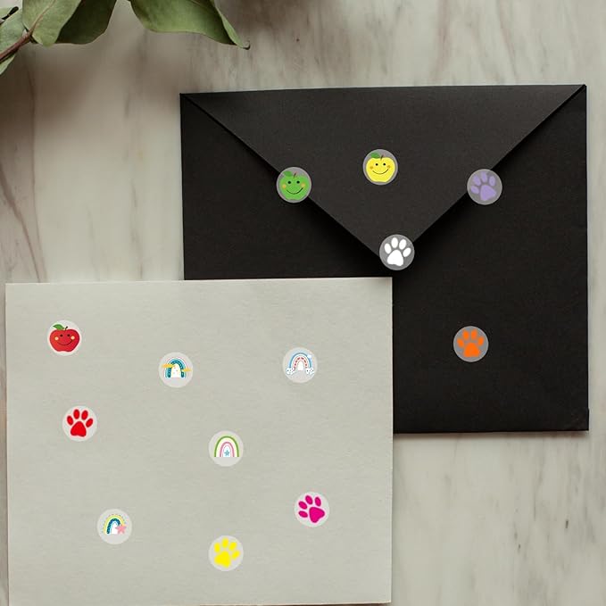 0.5 Inch Black Paw Print Stickers,Self Adhesive for Scrapbooking/Kid DIY Arts Crafts/Reward Stickers Teachers Sticker