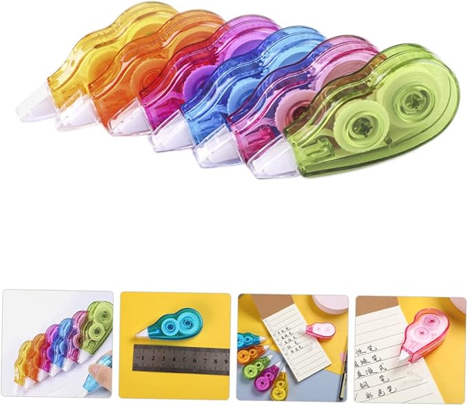 Milisten Highlighter Correction Tape Correction Belt Stationery for Boys and Girls Random