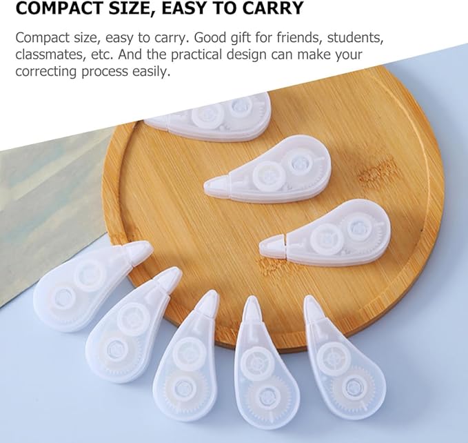 Veemoon 10pcs Correction Tape Set Portable Adhesive Writing Tapes for School and Office Use for Students and Professionals