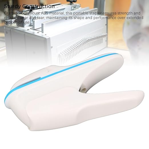 Garosa Stapleless Stapler No Staple Stapler for 8 Sheets Binding with Secure Hole Punch Design ABS Material, Compact for Office School Home Travel Use