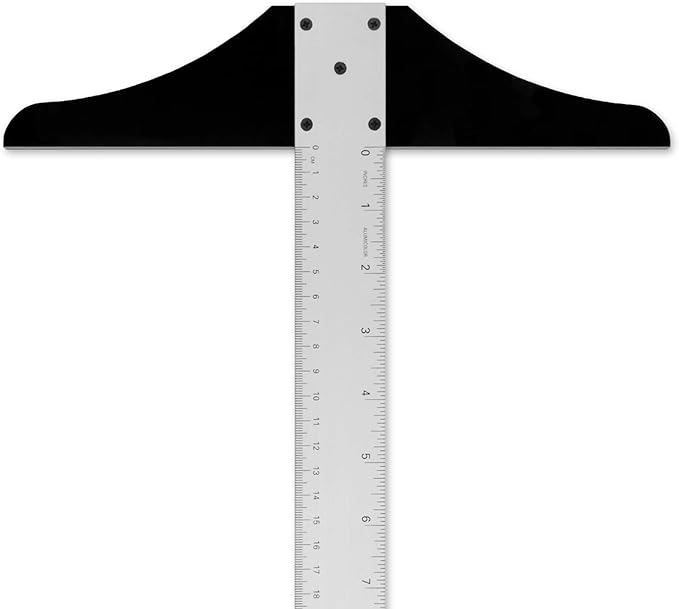 Alumicolor 42-inch Non Slip Standard Aluminum T-Square for Art Framing & Drafting, Silver