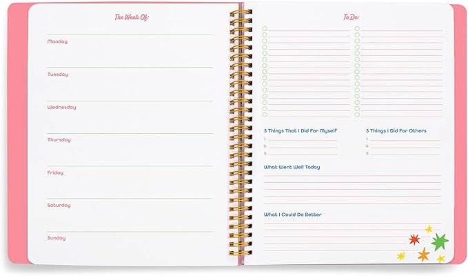 ban.do Undated Daily To Do Planner, Personal Organizer Schedule Planner for To-Do Lists and Self Care, Let Me Write That Down