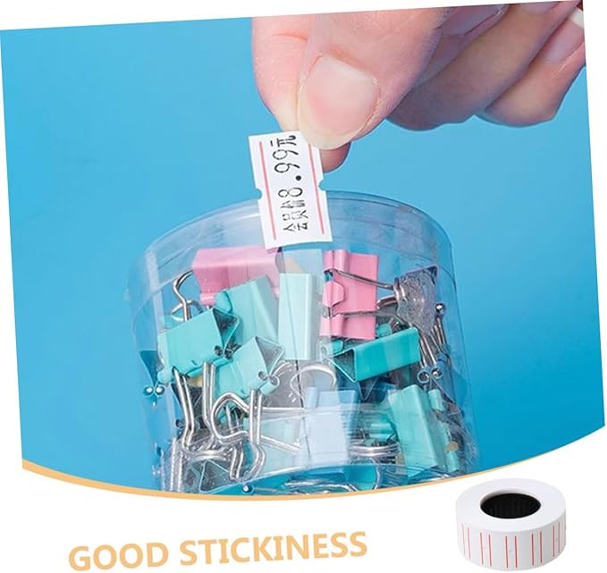 Hemobllo Pricing Labels Small Removable Stickers for Pricemarker Machines, 10 Rolls 4000 Pieces Adhesive Pricing Supplies for Retail Store and Office Use