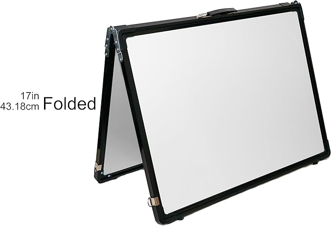 Maven Portable Whiteboard Folding Travel White Board with Stand Easel Light Easy Dry Erase