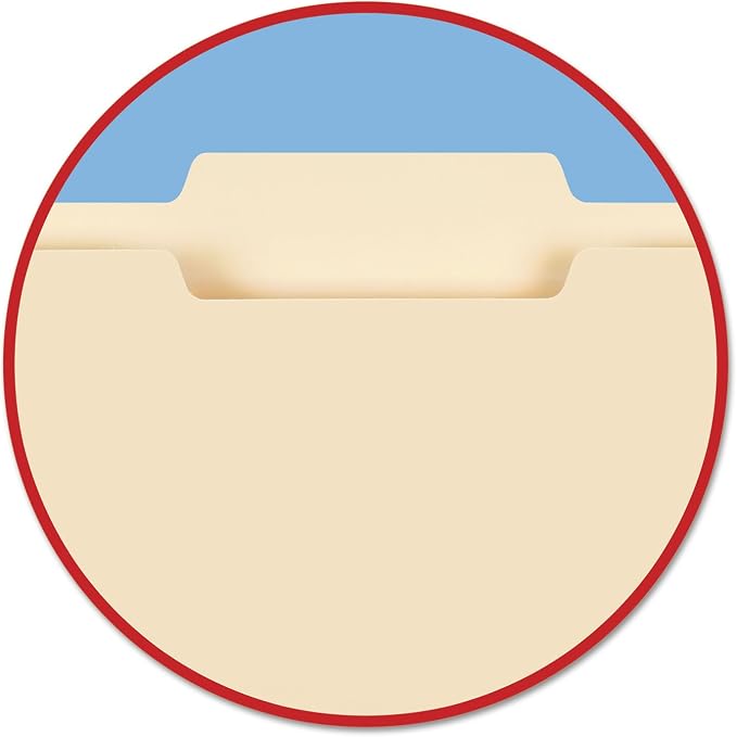 Smead 10332 File Folders 1/3 Cut Second Position One-Ply Top Tab Letter Manila 100/Box