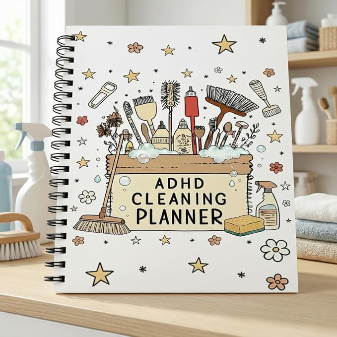 ADHD Cleaning and Organizing Planner – ADD Cleaning Planner for ADHD Cleaning Schedule, Household Daily Cleaning Schedule Planner for Adults Women