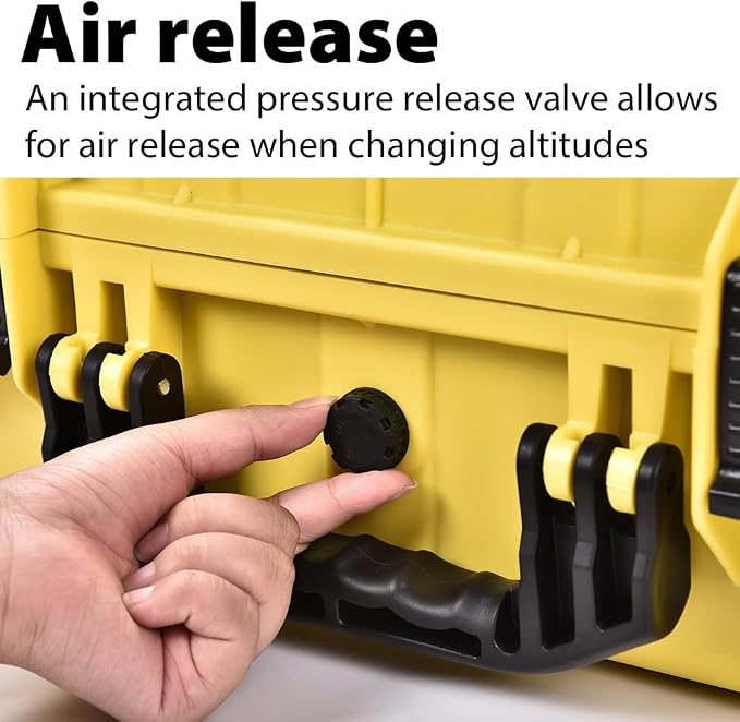 CROSSDESIGN Storage Box for Collectible Cards, Tools, Screws, Craft Supplies DIY Adjustable Organizer Box with Removable Dividers & Protective Foam, Lightweight Stackable Storage Container Yellow