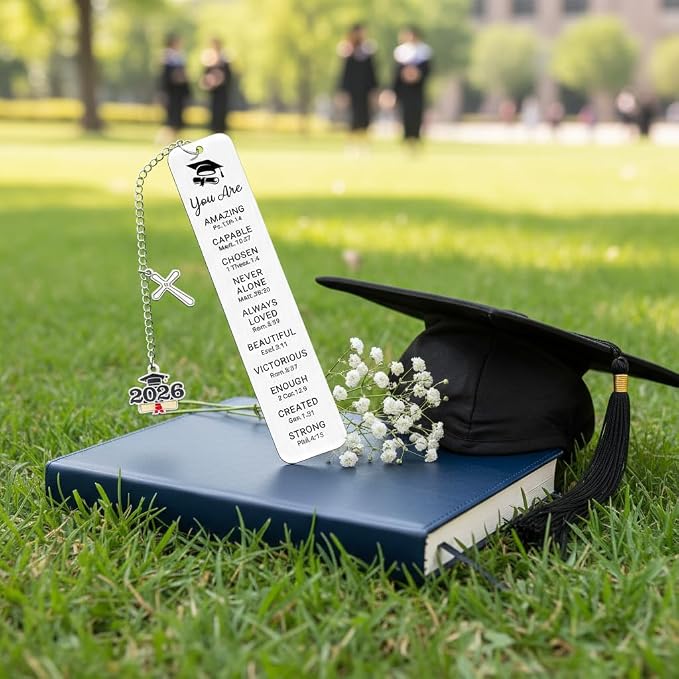 Religious 2026 Graduation Gifts for Him Her Christian Class of 2026 Bookmark, Kindergarten 4th 5th 6th Grade College Graduation Gift Idea for Women Men Nurse Teacher School Graduate