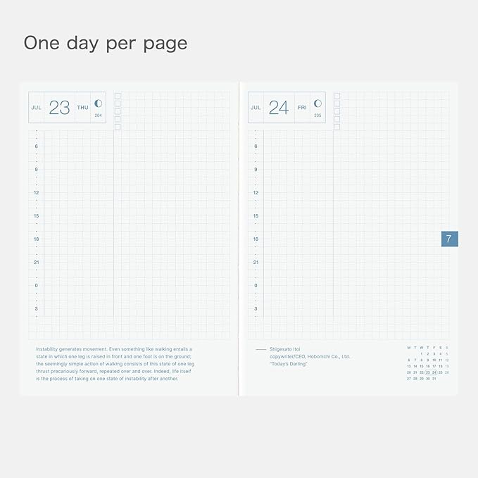 Hobonichi Techo 2026 Original Book – A6, English, Daily, January Start, Monday Start, Planner