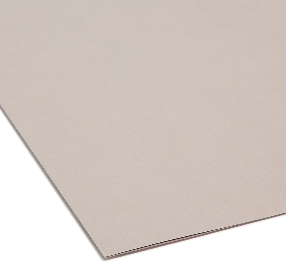 Smead TUFF Hanging File Folder with Easy Slide Tab, 1/3-Cut Sliding Tab, Letter Size, Steel Gray, 18 per Box (64092, Rod Color May Vary)