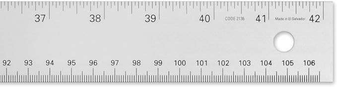 Alumicolor 42-inch Standard Aluminum T-Square for Art Framing & Drafting, Silver