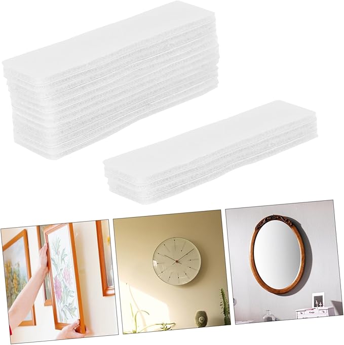 Lurrose 16pcs Heavy Duty Adhesive Hook and Loop Tape for Home and Office Strong Sticky Storage Straps Versatile Fasteners for Crafting and Organization