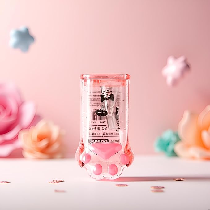 Pink Cute Cat Paw Pencil Sharpener Kawaii School Supplies Student Prize Kids Gift Kawaii Pencil Sharpener Cat Schools Supplies for Girls Cat Lovers Office School Home Writing and Correction Supplies