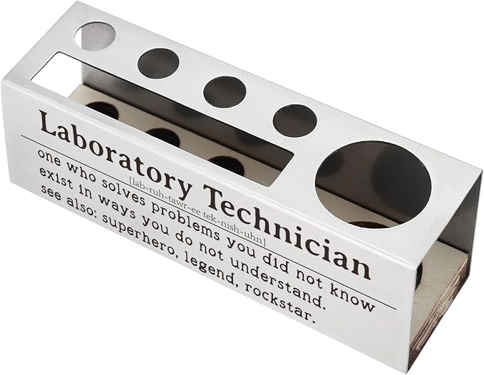 Laboratory Technician Appreciation Gift, Office Desk Decor for Lab Techs, Chemists, Scientists Career Recognition Gift, Funny Office Pencil Holder for Desk SD272