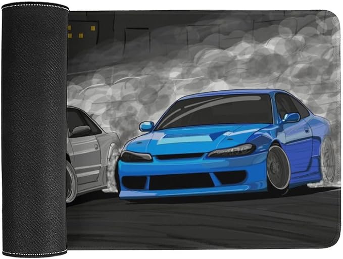 Large Mouse Pad Gaming Drifting S13 and S15 JDM Car Desk Mat Long Big Mousepad Extended Keyboard Computer Pad Office Desk Organizers and Accessories 40X75cm