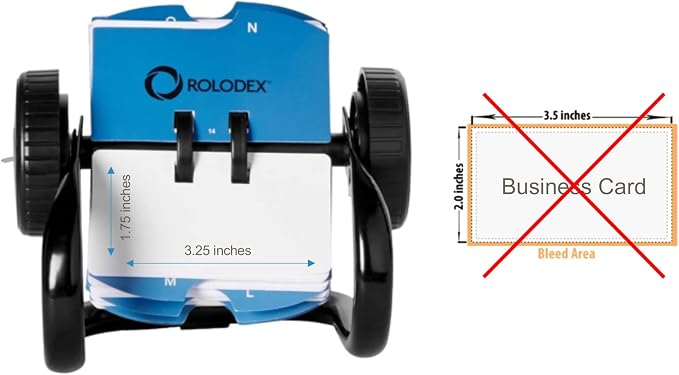 Rolodex MINI Rotary Card File, 1-3/4" x 3-1/4" Card Size, 250 Small Cards, Black - Compact Size, Perfect for Writing Names and Numbers
