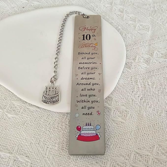 10th Birthday Bookmark Gifts Behind You All Your Memories Bookmarks | 10 Year Old Girl Boy Birthday Gifts for Book Lovers 10 Yrs Old Daughter Birthday Gifts