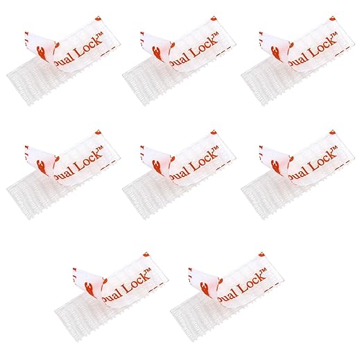 HSTECH EZ Pass/IPass/IZoom Toll Tag Mounting Kit - 8 Pcs (4 Sets) Reclosable Fastener Dual Lock Tape Strips