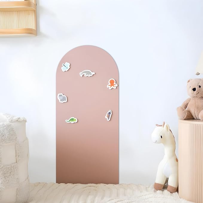 Arch Magnetic Wall Decal - 48" x 24" Matte Finish Chalkboard Sticker for Wall - Magnetic Board for Playroom, Home Classroom(Camel Blush)