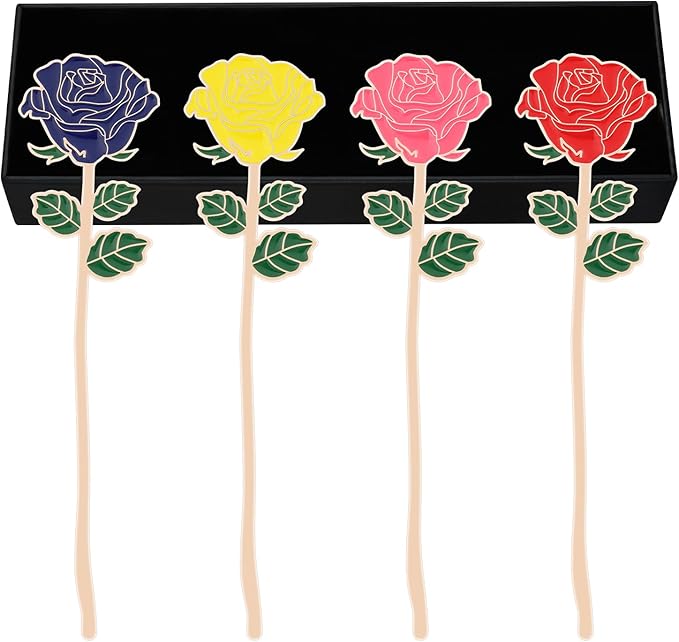 Metal Rose Bookmark Gift, Bookmarks for Women Mother's Day, Girlfriend and Friend Graduation, Teacher's Day, Thanksgiving, Cute Bookmarks GiftFor Book Lovers