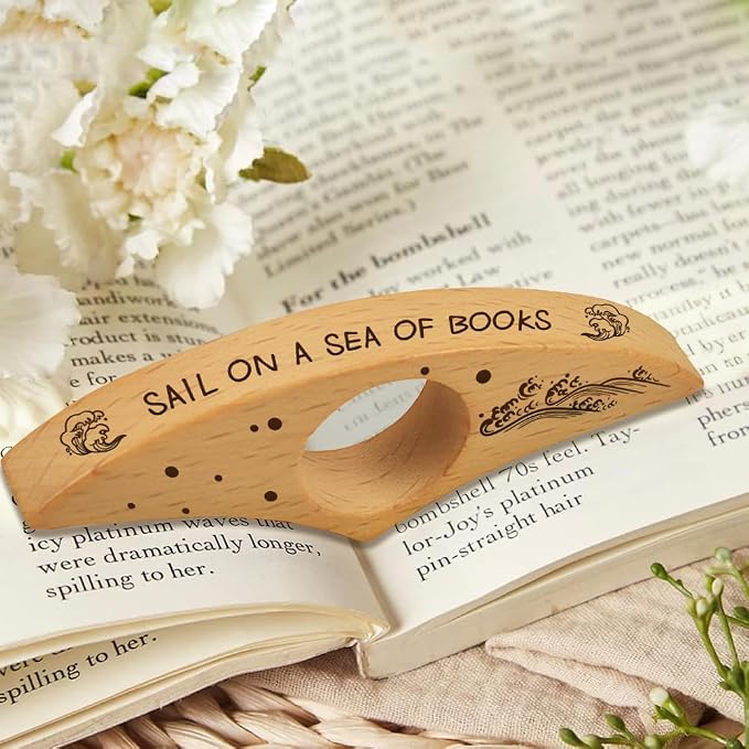 Quimoy Book Page Holder for Reading,Thumb Books Page Holder, Books Reading Accessories Gifts for Book Lovers Teachers Students Friends